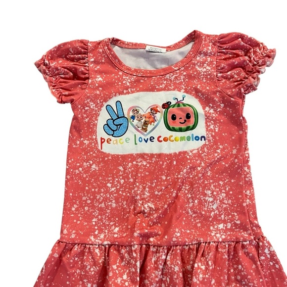 Cocomelon Toddler Girl 2-Piece Outfit Ruffle Sleeve Top & Shorts Set Size 12-18M - Picture 2 of 13